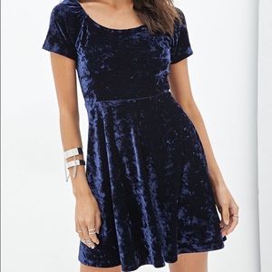 Forever 21 Blue Velvet Dress: Small